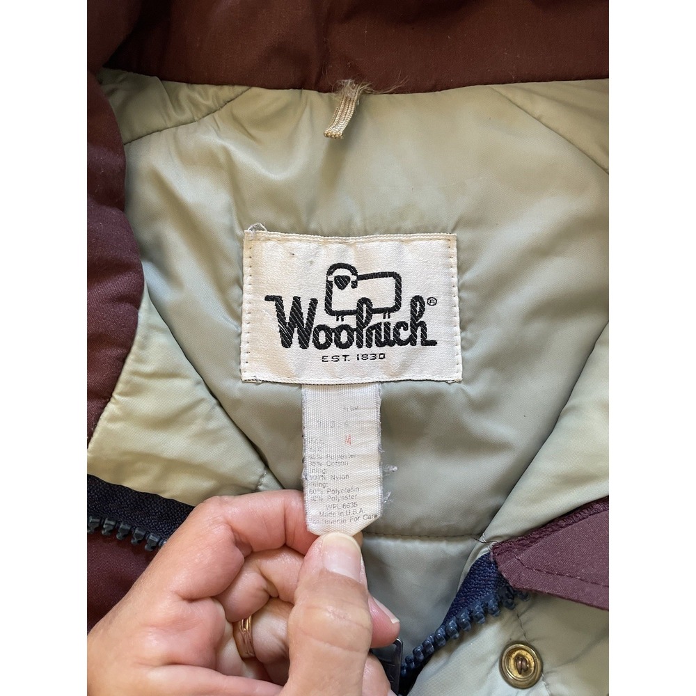 Vintage Woolrich Canvas Mountain‎ Parka/Canvas Coat. Wine Color. Size Medium. - Picture 7 of 16